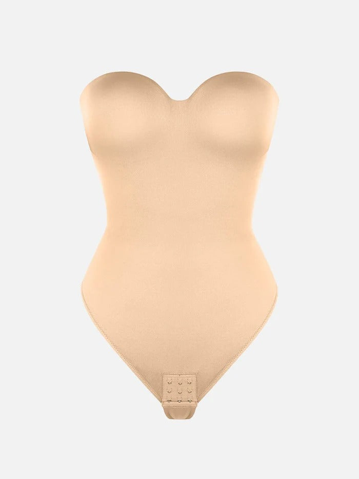 Shapewear Bodysuit in Nude, three quarter