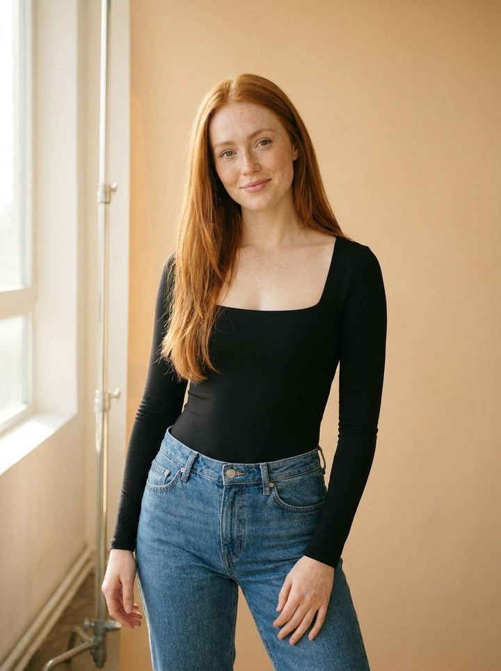 Comfy Club Long Sleeve Waist Shaping Bodysuit